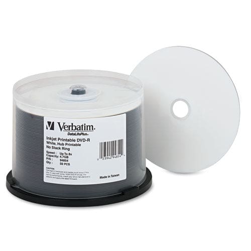 Verbatim Dvd-r Datalifeplus Printable Recordable Disc 4.7 Gb 8x Spindle White 50/pack - Technology - Verbatim®