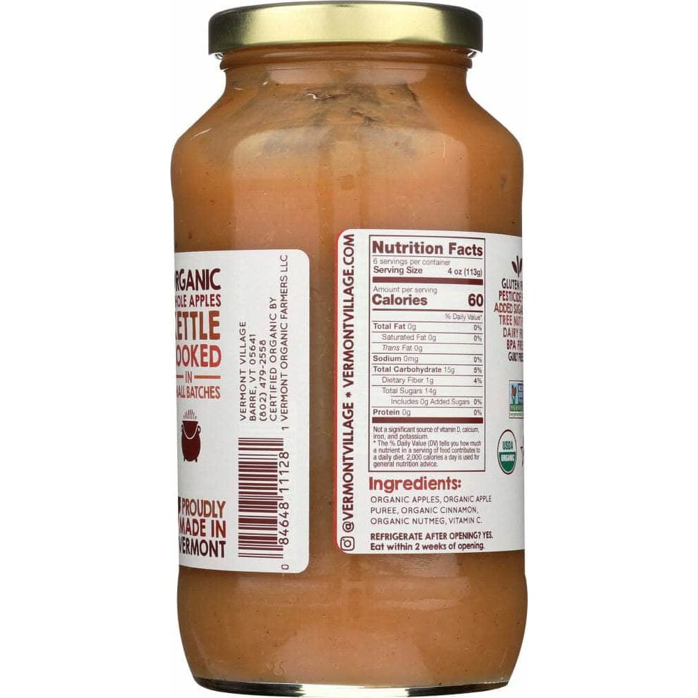 Vermont Village Vermont Village Cannery Organic Apple Sauce with Cinnamon, 24 oz