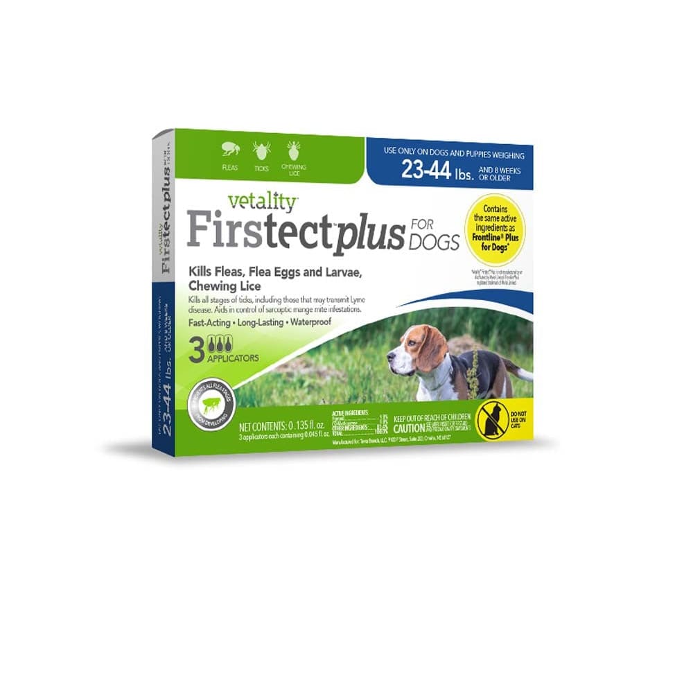 Vetality Firstect Plus Flea & Tick for Dogs 0.135 fl. oz 3 Count - Pet Supplies - Vetality