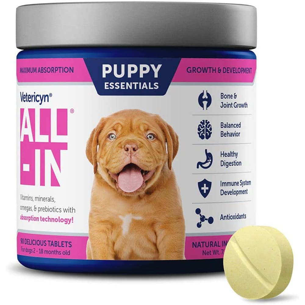 Vetericyn ALL-IN Puppy Supplement 90 Tablets 7.3 oz - Pet Supplies - Vetericyn
