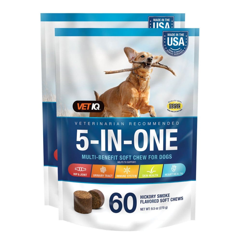 VETIQ 5-In-One Multi-Benefit Soft Dog Chews Hickory Smoke Flavored (60 ct. 2 pk.) - New Grocery & Household - VETIQ 5-In-One