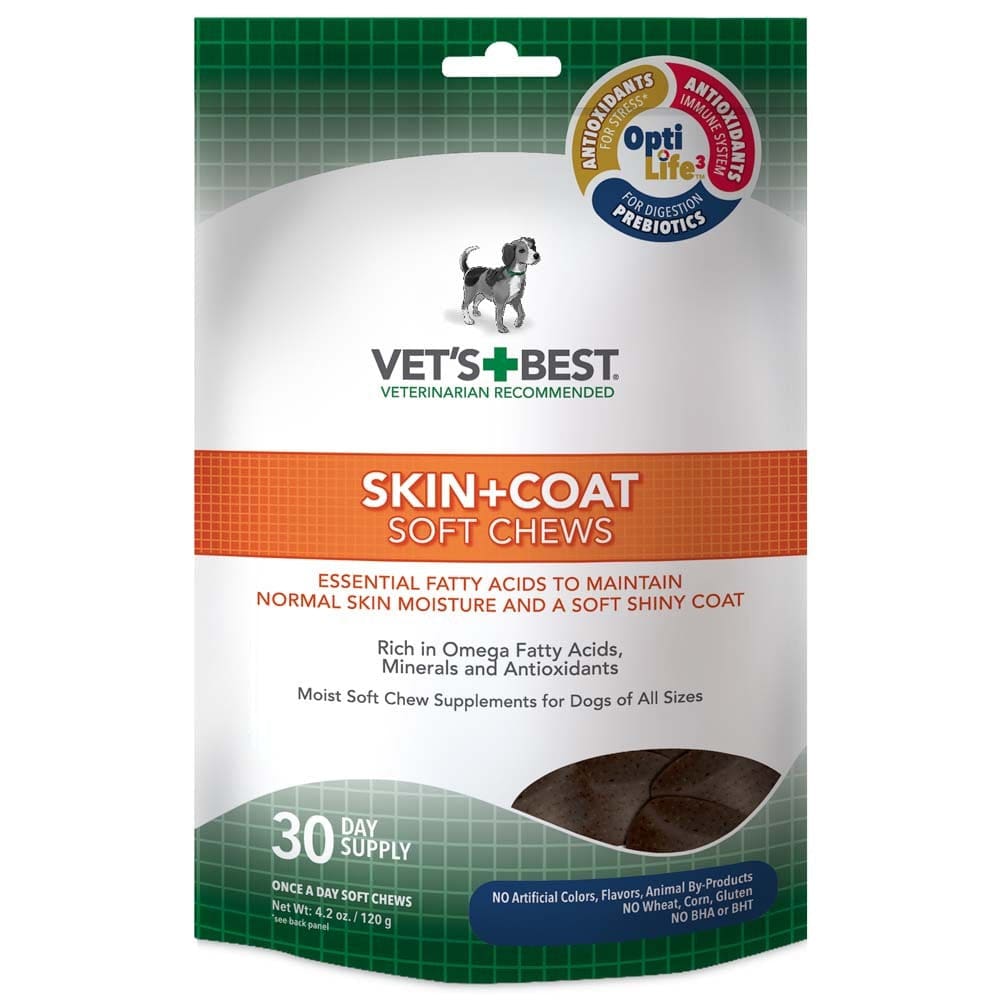 Vet’s Best Skin Coat Soft Chews 1ea/4.2 oz 30 ct - Pet Supplies - Vets Best
