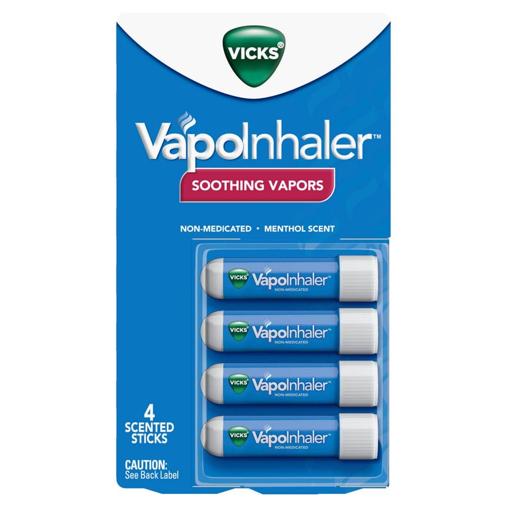 Vicks VapoInhaler Non-Medicated Portable Nasal Inhaler Menthol Scent (4 pk.) - Cough Cold & Flu - Vicks