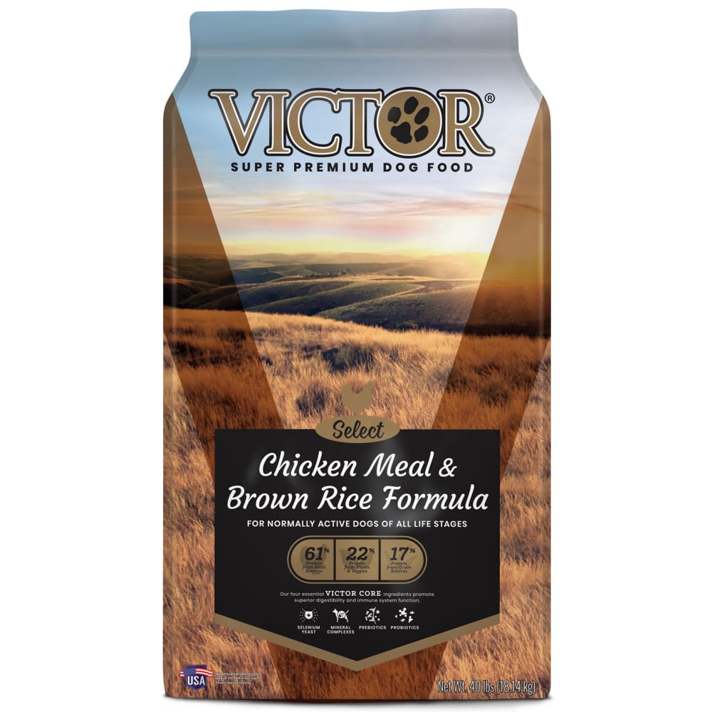 Victor Super Premium Dog Food Chicken Meal and Brown Rice 40 lb - Pet Supplies - Victor Super