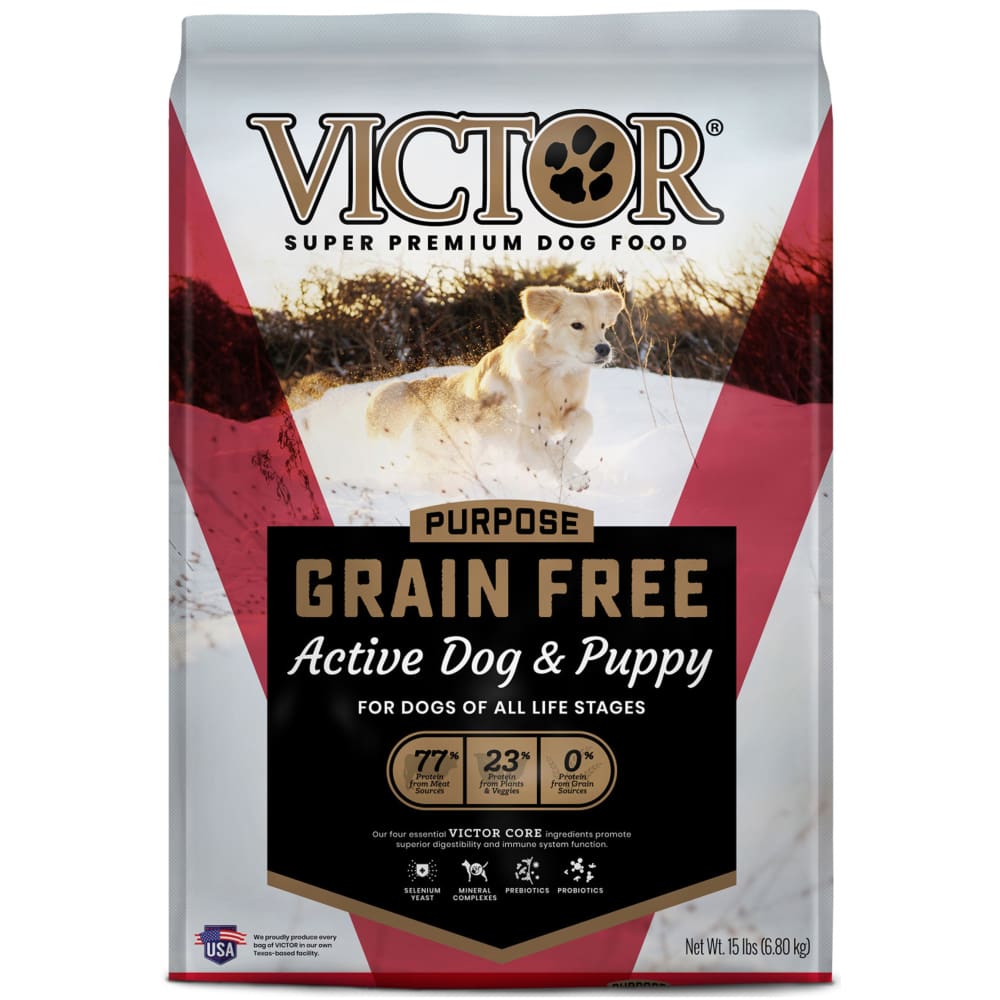 Victor Super Premium Dog Food Grain Free Active Dog and Puppy 30 lb - Pet Supplies - Victor Super