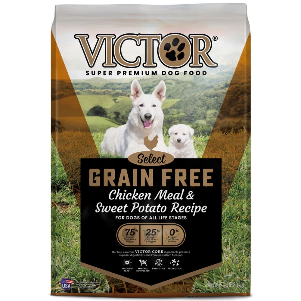 Victor Super Premium Dog Food Grain Free Chicken 15 Lb - Pet Supplies - Victor Super