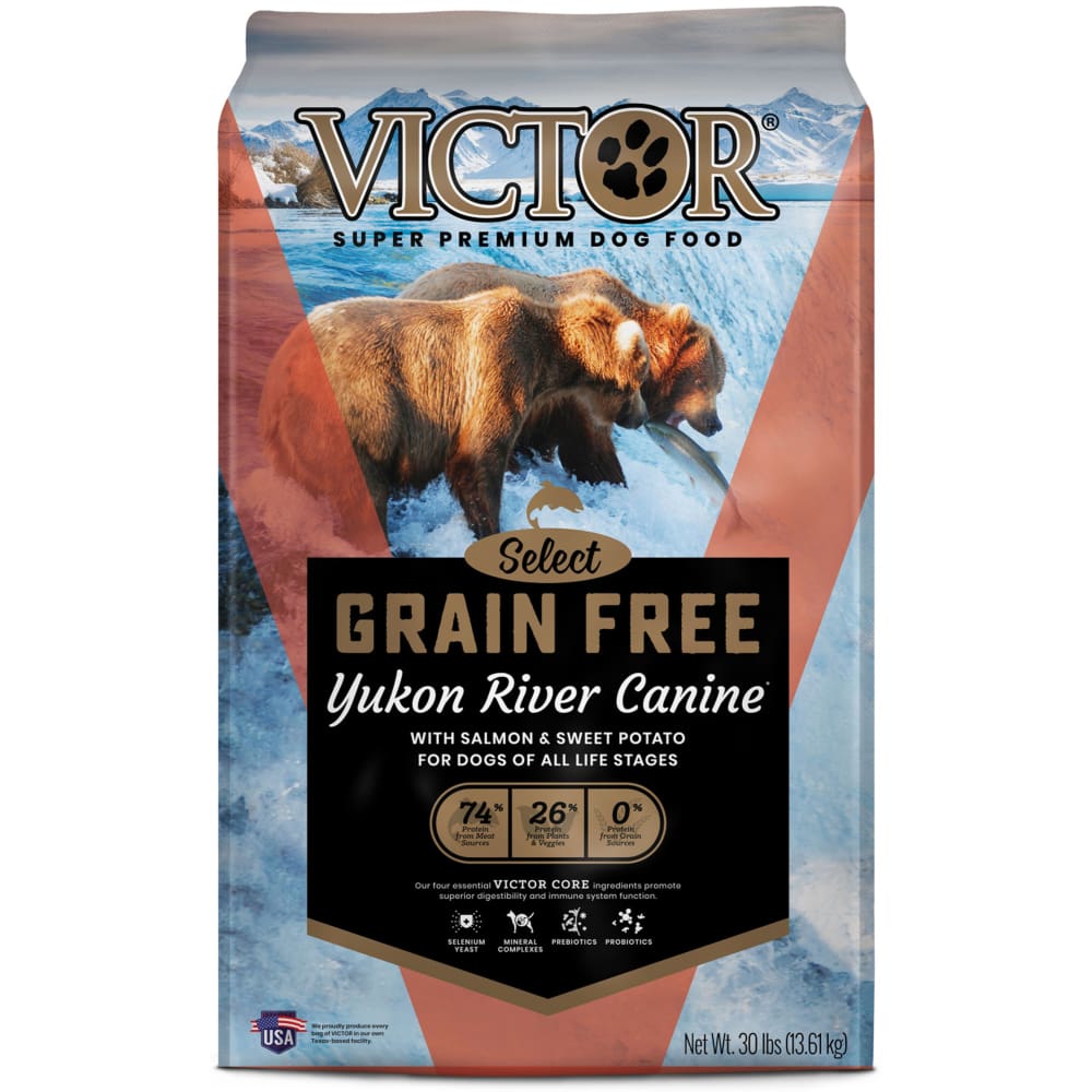 Victor Super Premium Dog Food Grain Free Yukon River Canine 30 lb - Pet Supplies - Victor Super