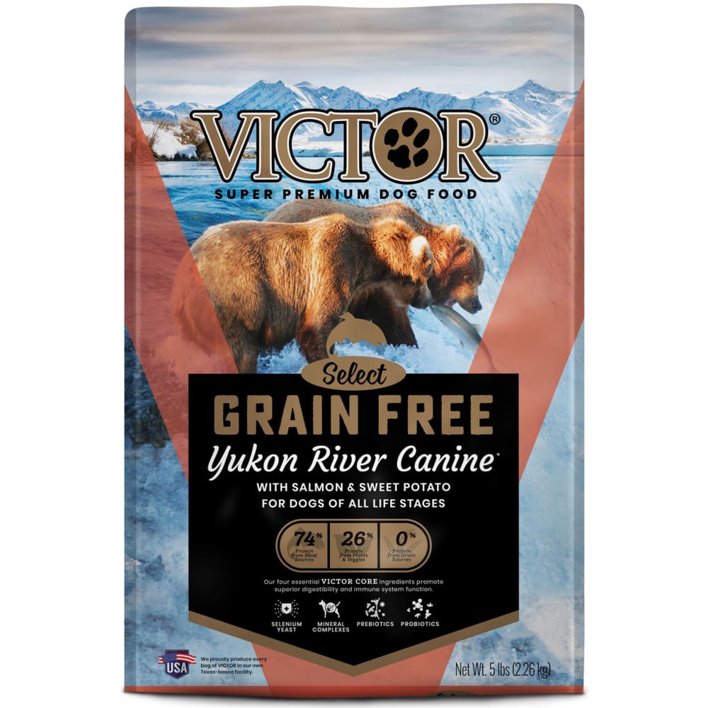 Victor Super Premium Dog Food Grain Free Yukon River Canine 5 lb - Pet Supplies - Victor Super