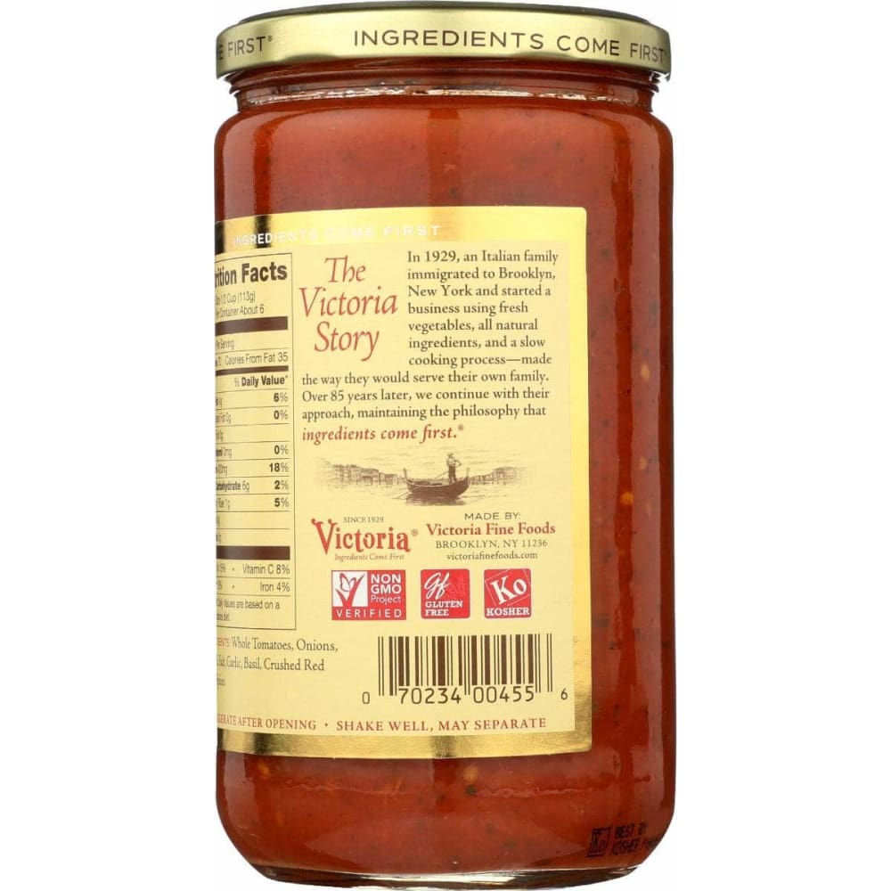 VICTORIA Grocery > Pantry > Pasta and Sauces VICTORIA Sauce Fra Diavolo, 24 oz