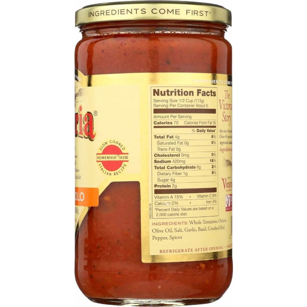 VICTORIA Grocery > Pantry > Pasta and Sauces VICTORIA Sauce Fra Diavolo, 24 oz