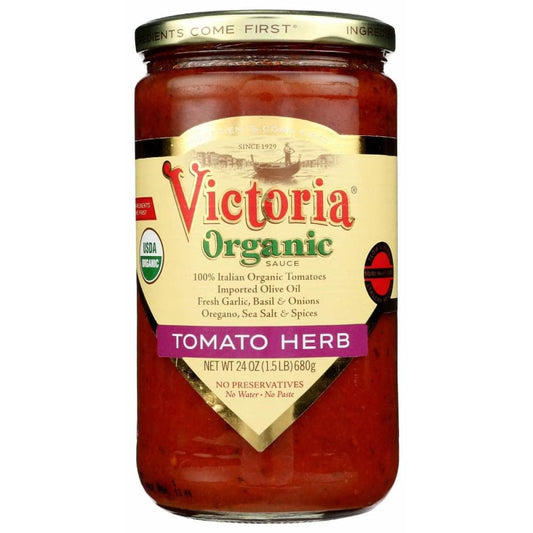 VICTORIA Grocery > Pantry > Pasta and Sauces VICTORIA Sauce Tmto Herb Org, 24 oz