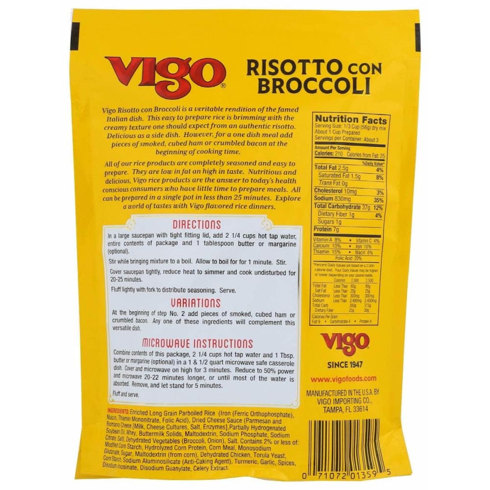 VIGO Grocery > Pantry > Rice VIGO Rice Broc&Cheese, 6.5 oz