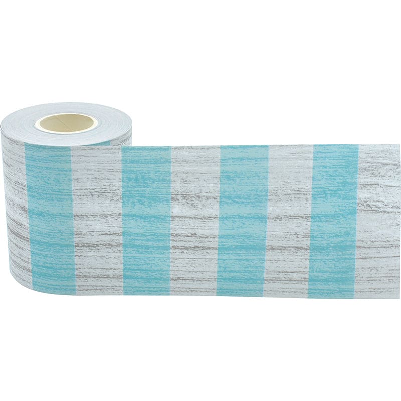 Vintage Blue Stripes Rolled Trim (Pack of 6) - Border/Trimmer - Teacher Created Resources