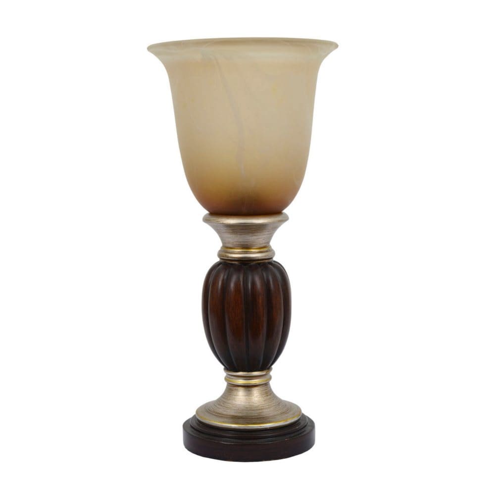 Vintage-Style Lamp with Alabaster Glass Shade - Lamps - Vintage-Style