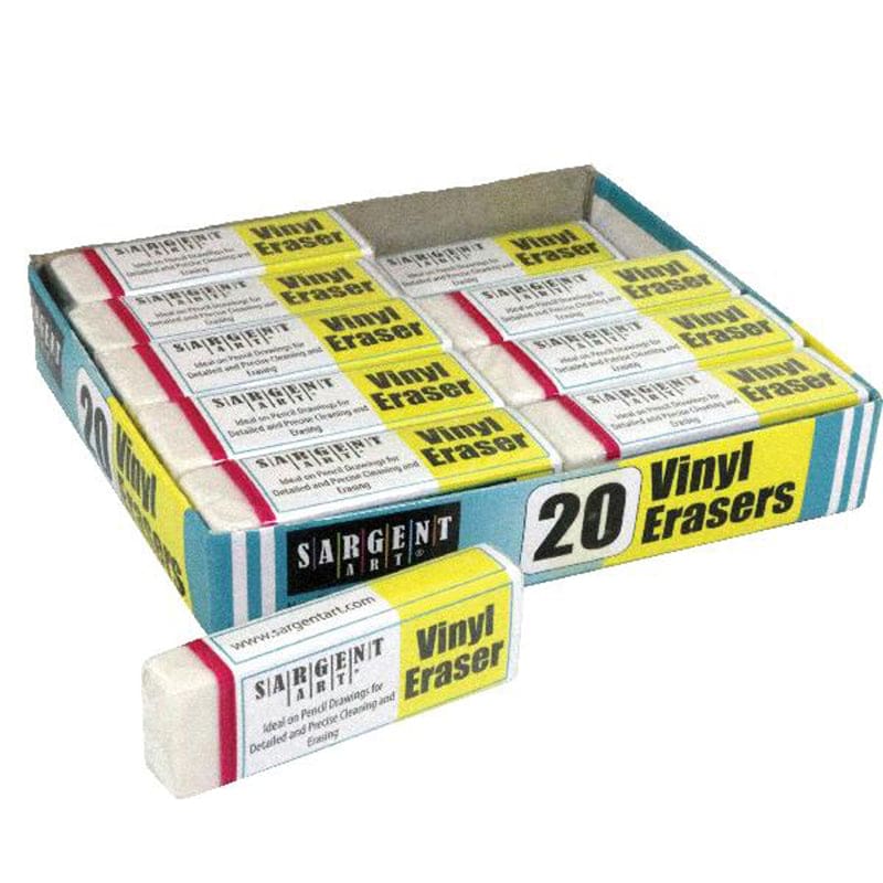 Vinyl Erasers Class Pack Pack Of 20 (Pack of 6) - Erasers - Sargent Art Inc.