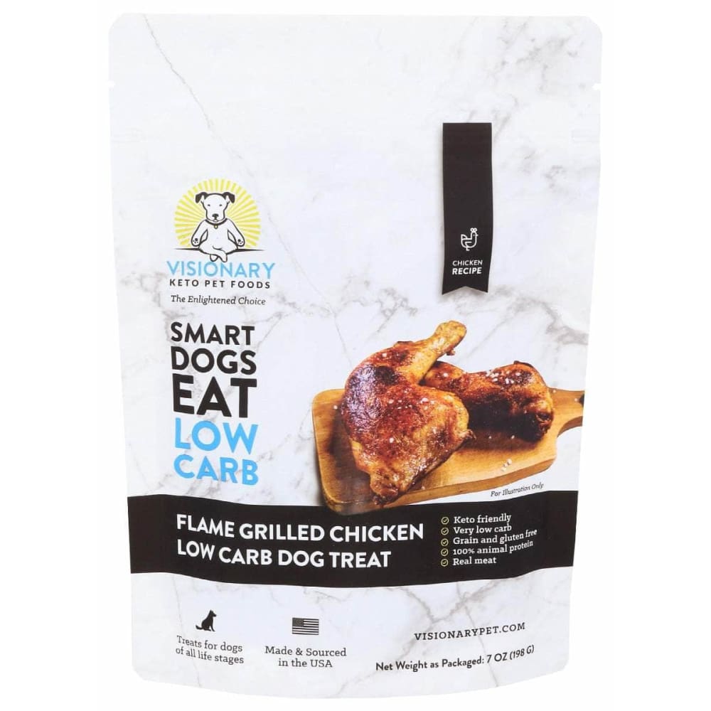VISIONARY PET FOODS Pet > Dog Treats VISIONARY PET FOODS Flame Grilled Chicken Dog Treats, 7 oz