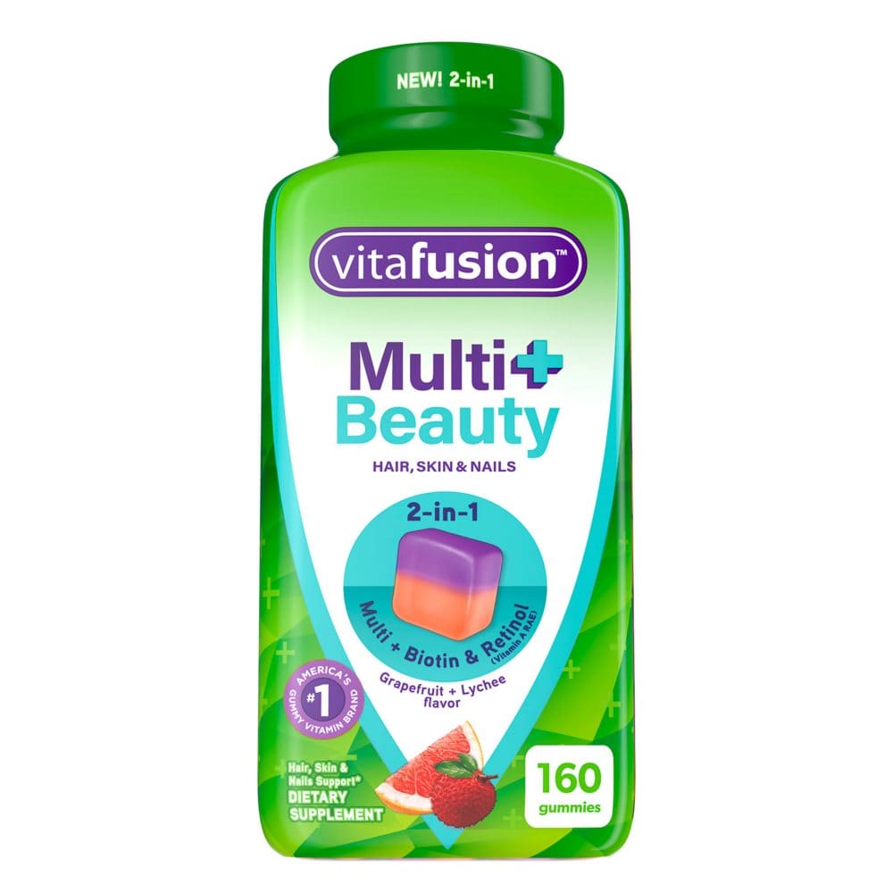 Vitafusion Multi Beauty + Daily Multivitamin Gummies Hair Skin and Nails Support (160 ct.) - Multivitamins - Vitafusion Multi