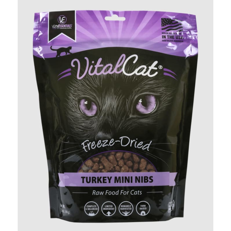 Vital Cat® Freeze-Dried Turkey Mini Nibs Cat Food 12 oz - Pet Supplies - Vital Essentials