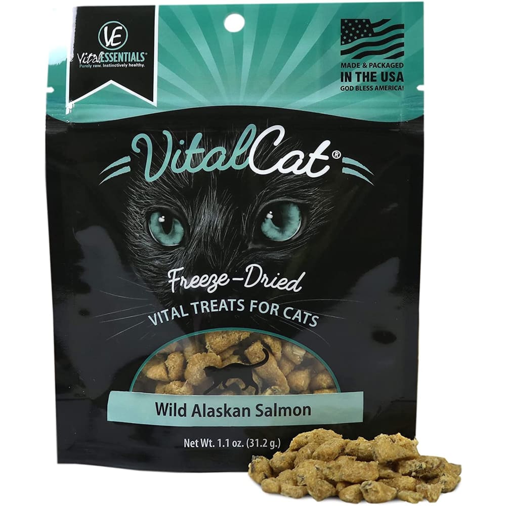 Vital Essential Cat Freeze Dried Treat Alaskan Salmon 1.1Oz - Pet Supplies - Vital Essentials