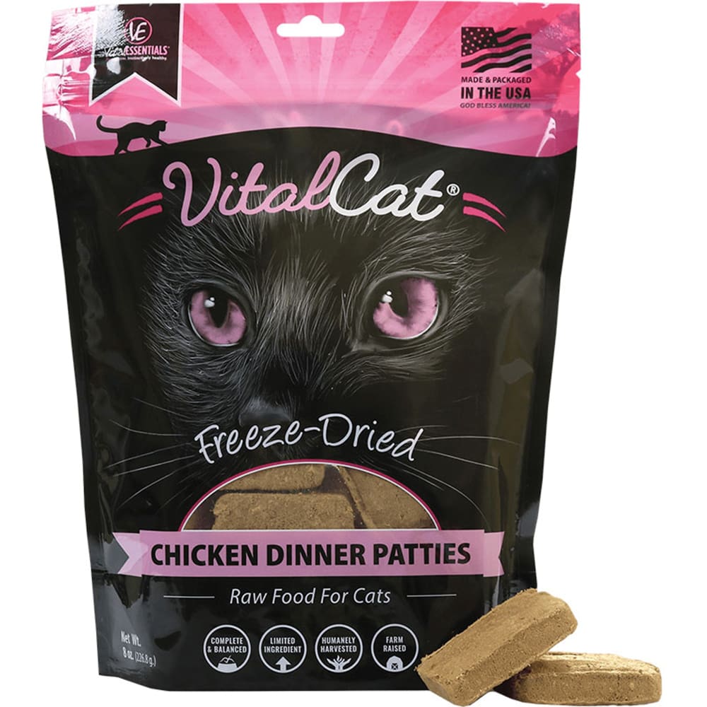 Vital Essentials Cat Freeze-Dried Patties Chicken 8Oz - Pet Supplies - Vital Essentials