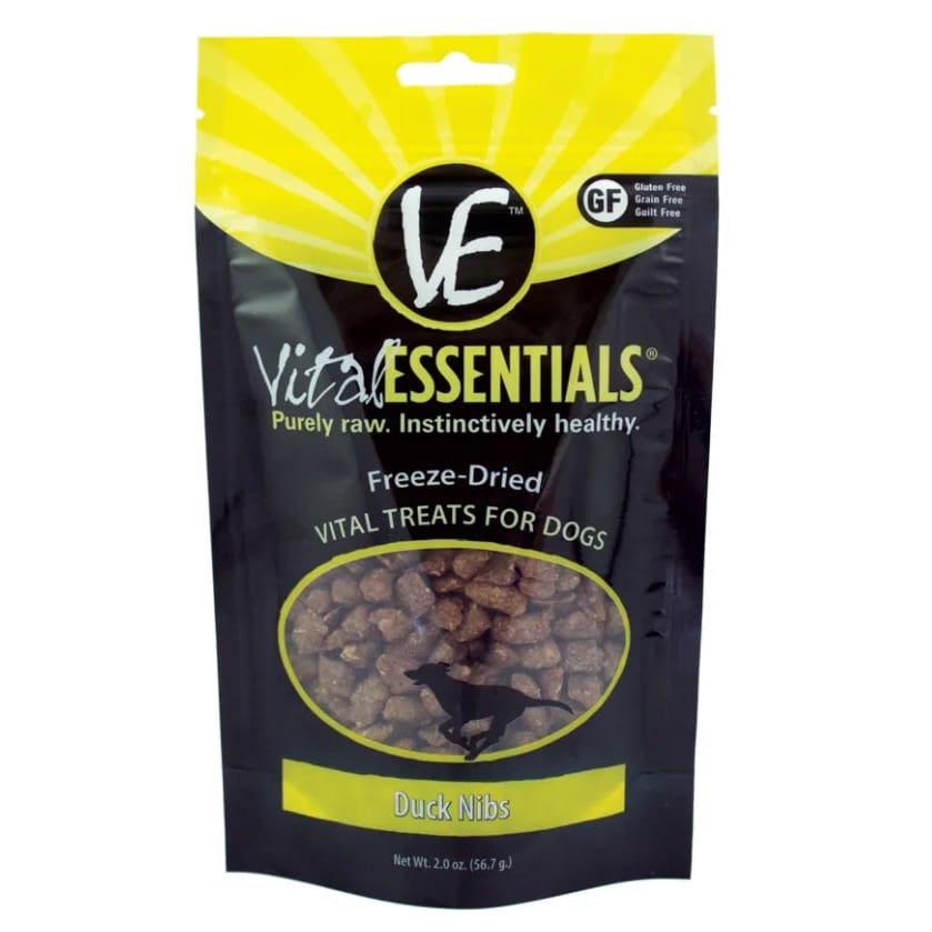 Vital Essentials® Freeze-Dried Duck Nibs Dog Treats 2.0 oz - Pet Supplies - Vital Essentials