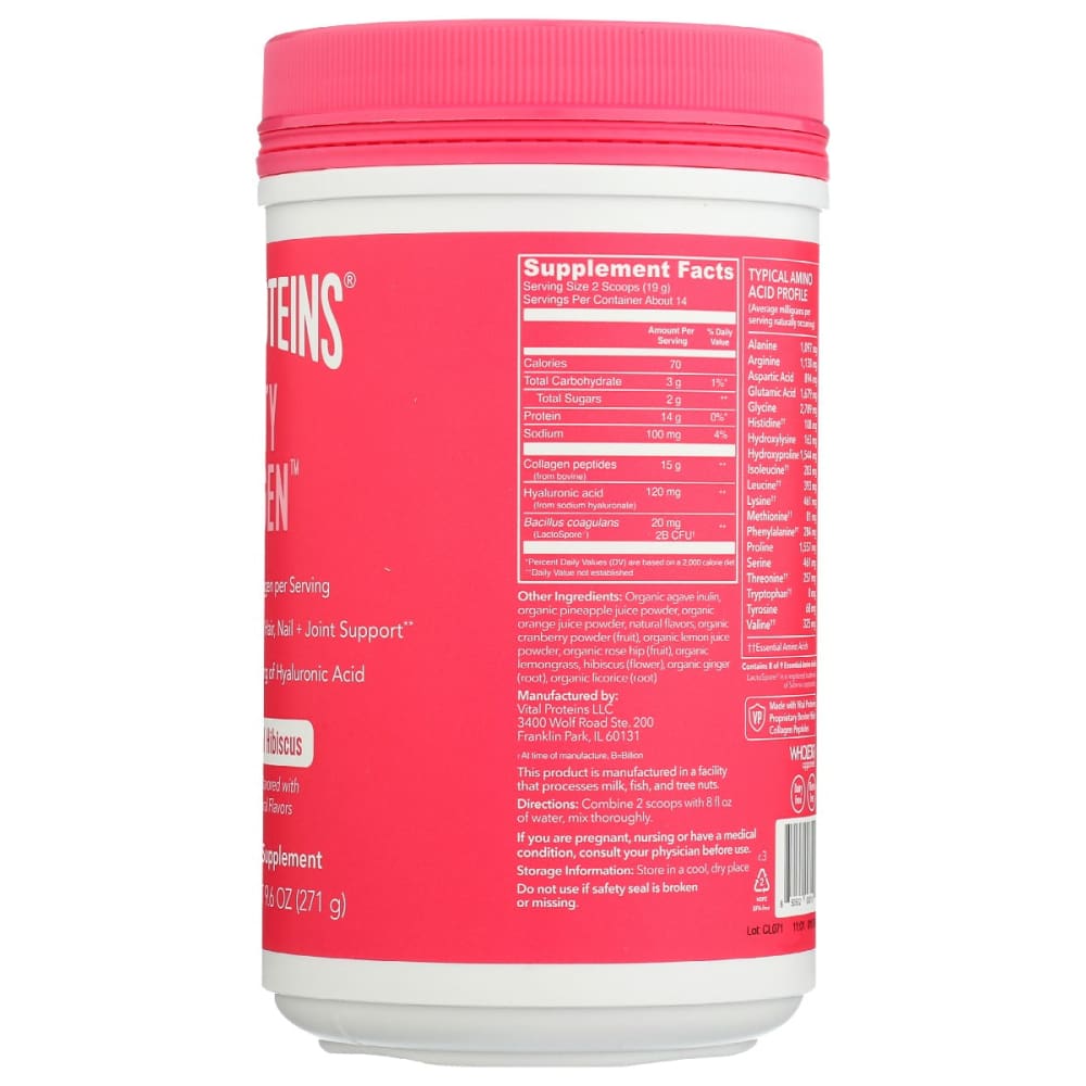 VITAL PROTEINS: Beauty Collagen Tropical Hibiscus 9.6 oz - Vitamins & Supplements > Vitamins & Minerals - Vital Proteins
