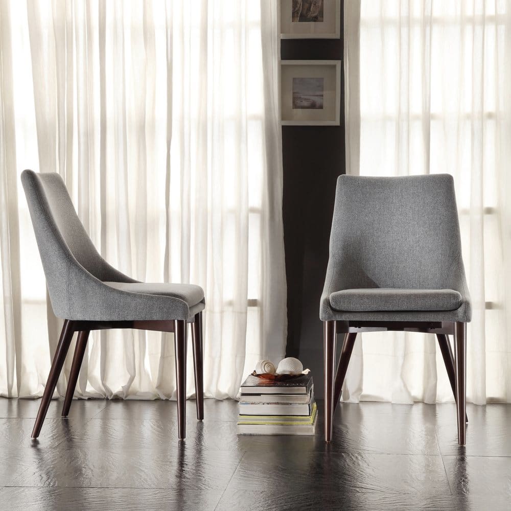 Walden Grey Fabric Upholstered Dining Chairs (Set of 2) - Shop By Style - Walden