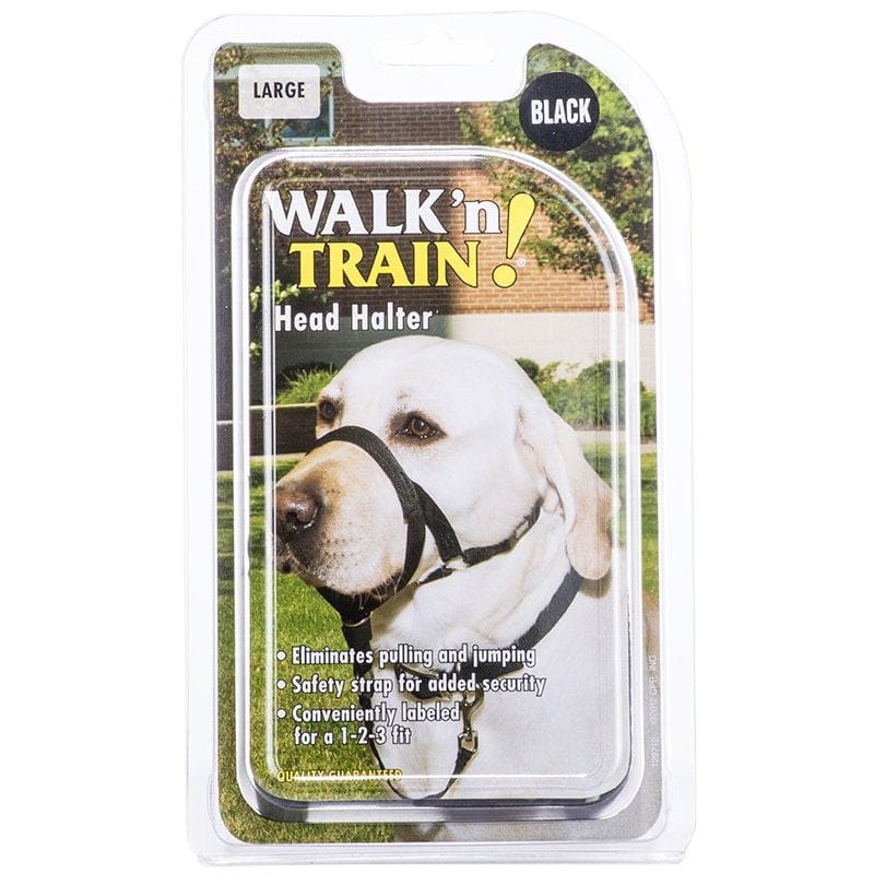 Walk ’n Train Dog Head Halter Black Large - Pet Supplies - Walk