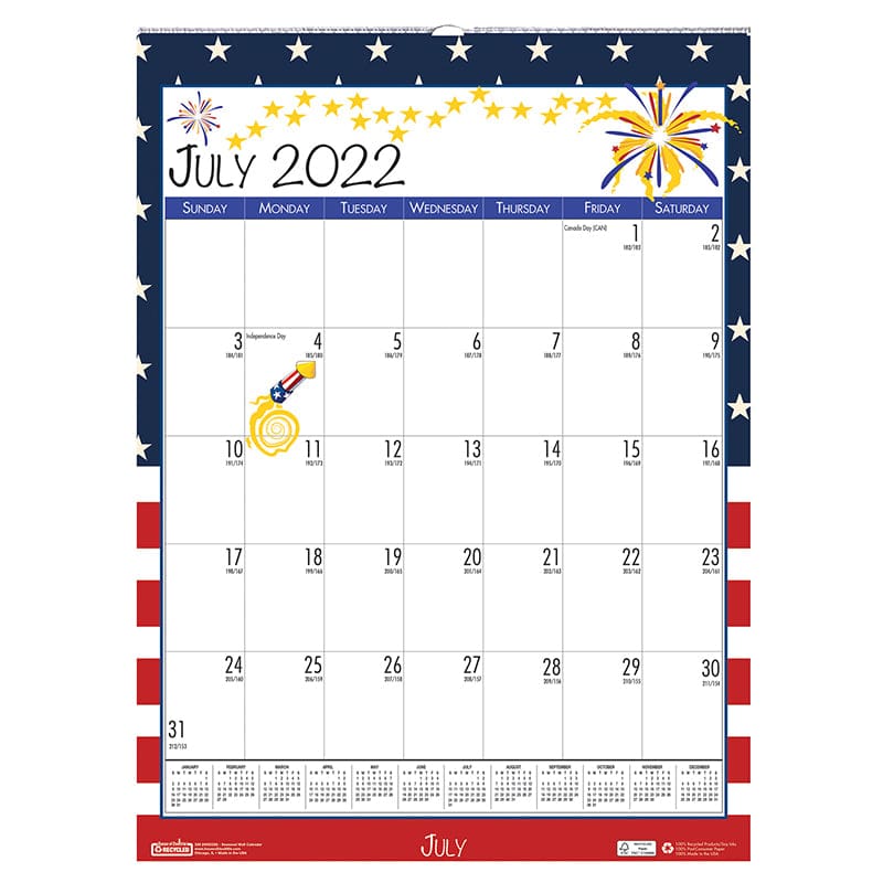 Wall Calendar Seasonal Jul-Jun Academic (Pack of 2) - Calendars - House Of Doolittle