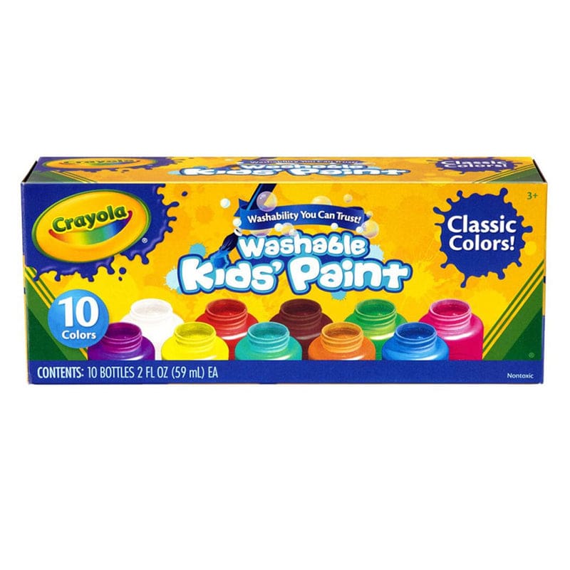 Washable Kids Paint 10 Colors (Pack of 6) - Paint - Crayola LLC