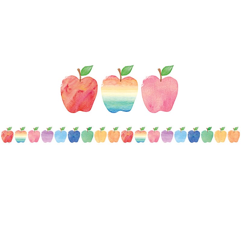 Watercolor Apple Diecut Border Trim (Pack of 10) - Border/Trimmer - Teacher Created Resources