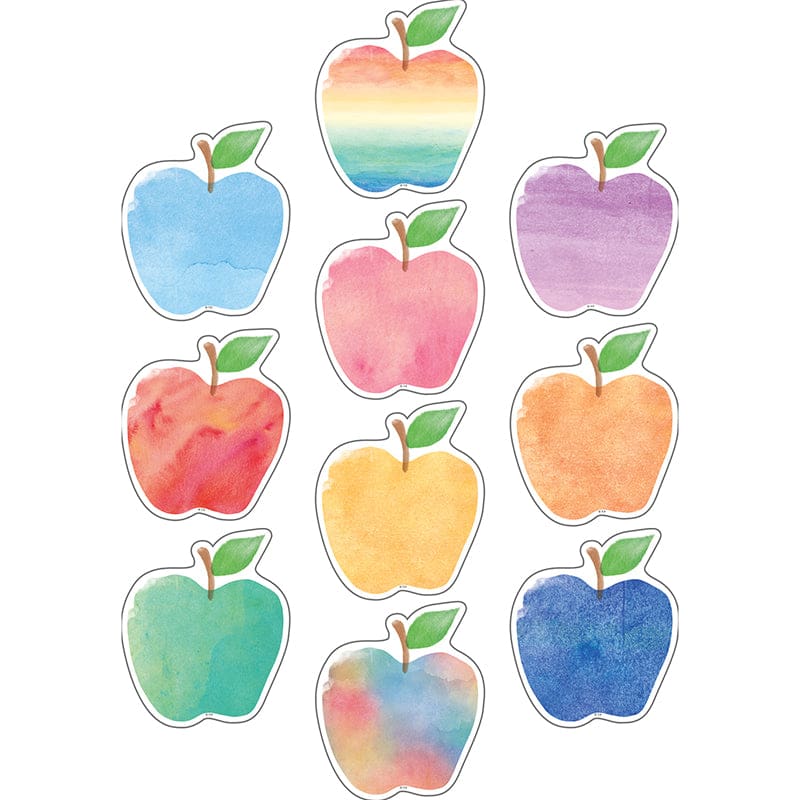 Watercolor Apples Accents (Pack of 8) - Accents - Teacher Created Resources
