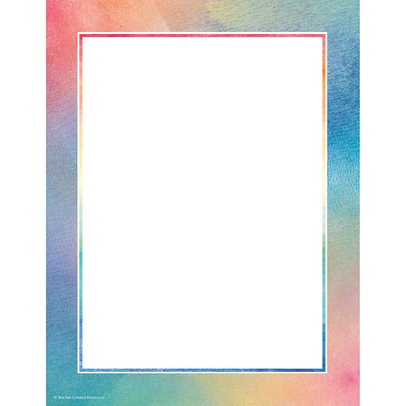 Watercolor Computer Paper (Pack of 8) - Design Paper/Computer Paper - Teacher Created Resources