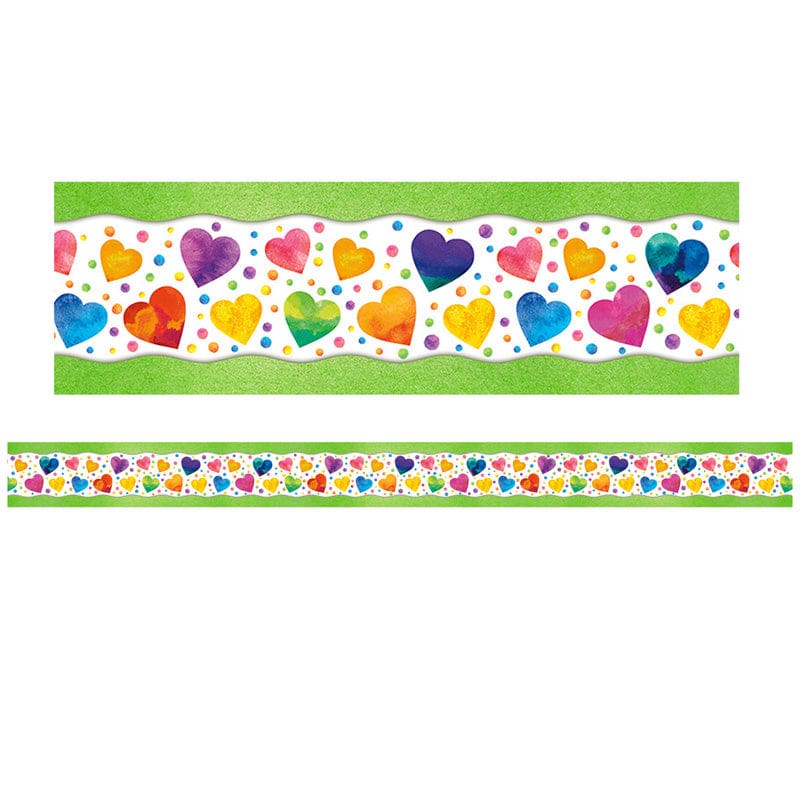 Watercolor Hearts Trimmer All Around Board (Pack of 10) - Border/Trimmer - North Star Teacher Resource