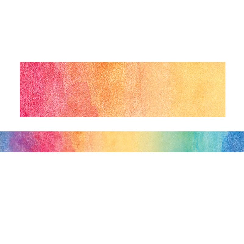 Watercolor Straight Rolled Border (Pack of 6) - Border/Trimmer - Teacher Created Resources