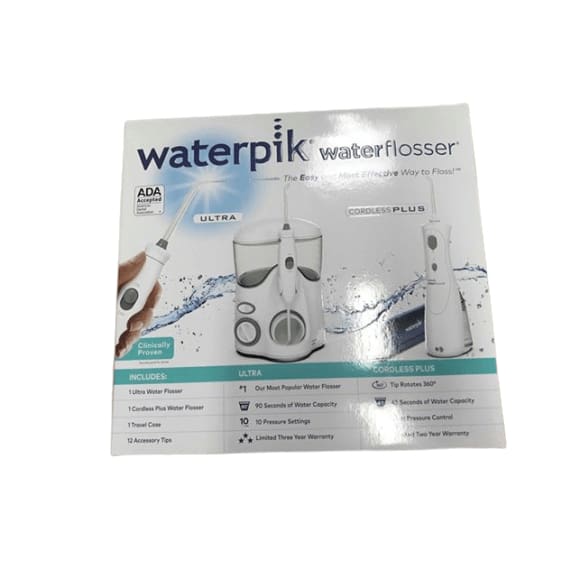 Waterpik Ultra and Cordless Plus Water Flosser Bundle - ShelHealth.Com