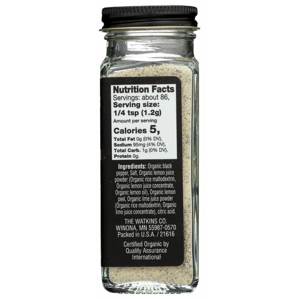 WATKINS Watkins Ssnng Lemon Ppr Blend Org, 3.6 Oz