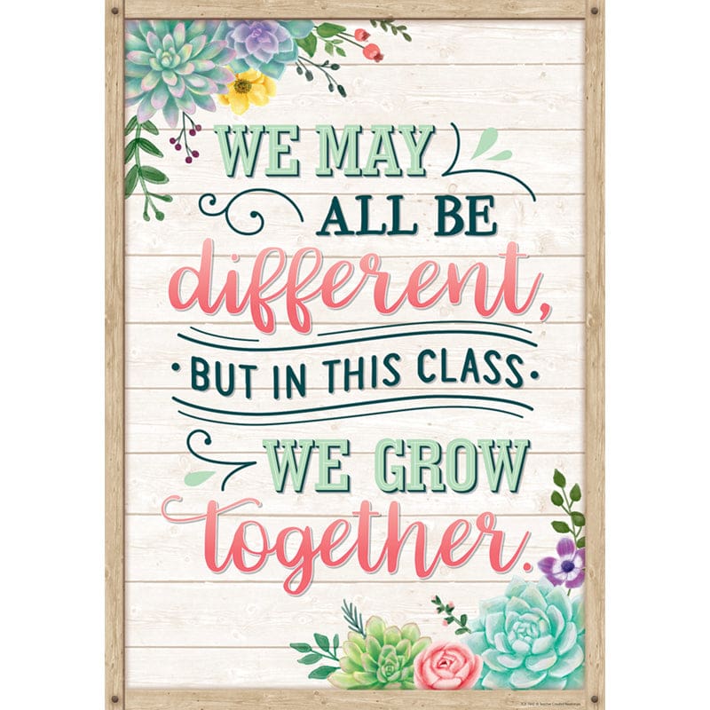 We May All Be Different But Poster (Pack of 12) - Motivational - Teacher Created Resources