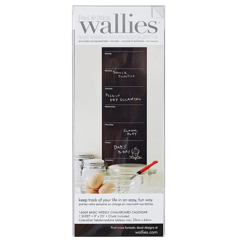 Weekly Wall Calendar Wallies Chalkboard (Pack of 6) - Calendars - Wallies Wall Decals