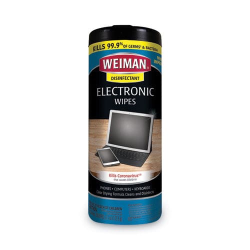 WEIMAN E-tronic Wipes 7 X 8 White 30/canister 4/carton - School Supplies - WEIMAN®