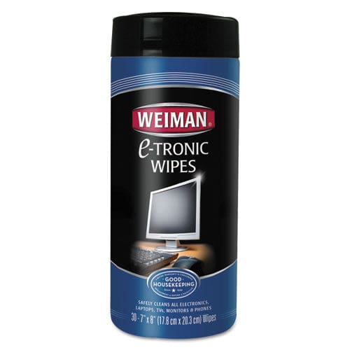 WEIMAN E-tronic Wipes 7 X 8 White 30/canister 4/carton - School Supplies - WEIMAN®
