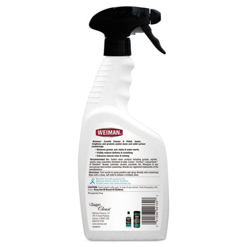 WEIMAN Granite Cleaner And Polish Citrus Scent 24 Oz Spray Bottle 6/carton - Janitorial & Sanitation - WEIMAN®