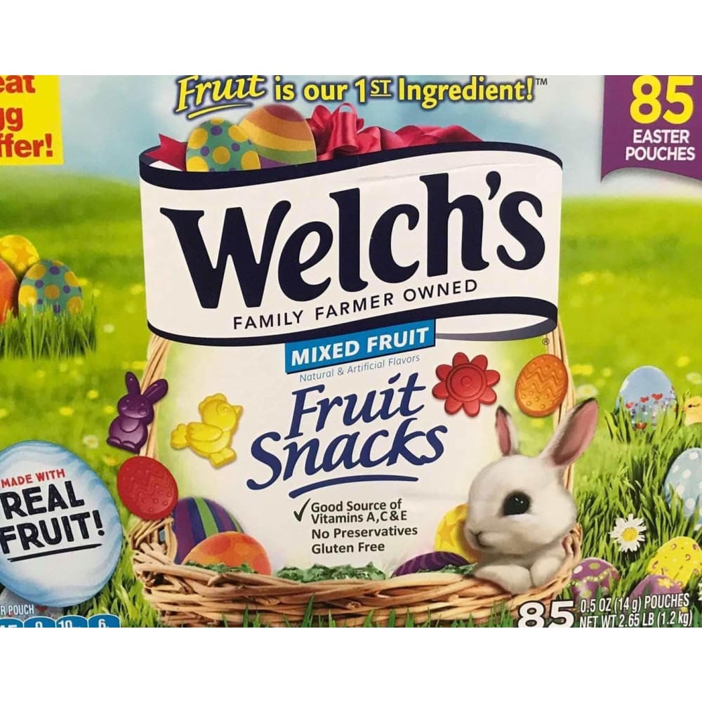 Welchs Mixed Fruit Snacks, Easter Edition, 85 Pouches - ShelHealth.Com