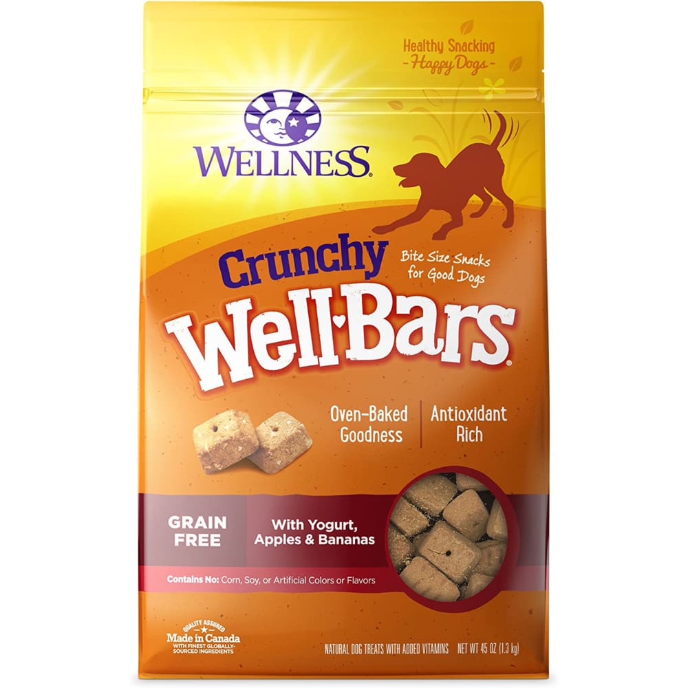 Wellbar Crunchy Yogrt Aple Banana 45oz Dog Snack | ShelHealth