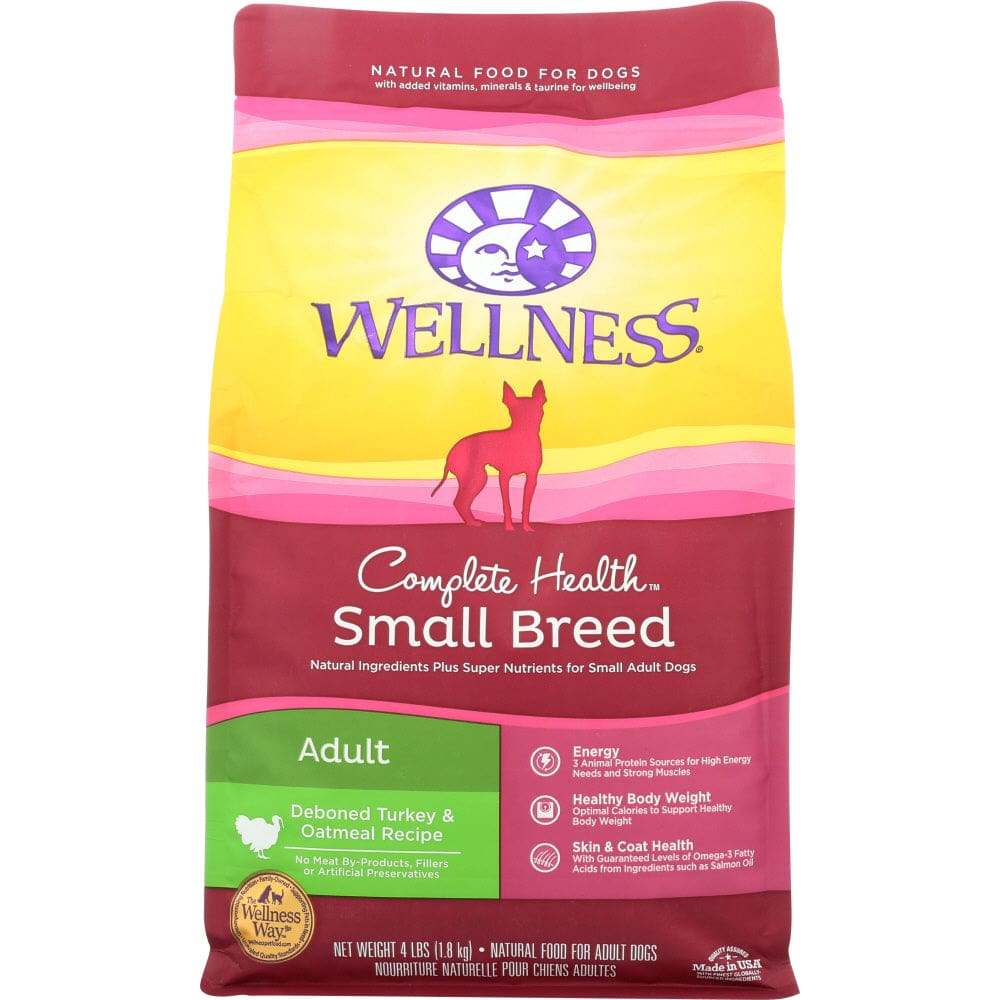 WELLNESS: Adult Health Small Breed Formula Dry Dog Food Bag 4 lb - Pet > Dog > Dog Food - WELLNESS