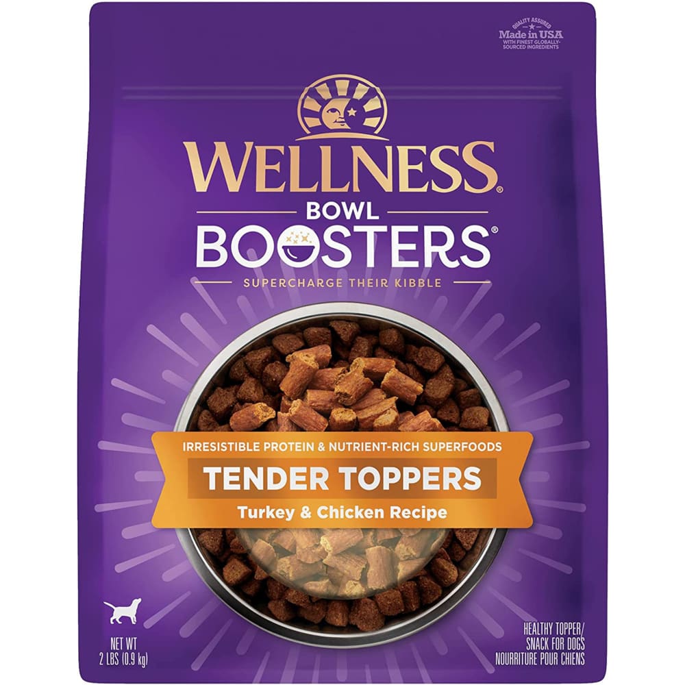 Wellness Bowl Bstr Tndr Topper Dog 2Lb Turkey Chicken - Pet Supplies - Wellness