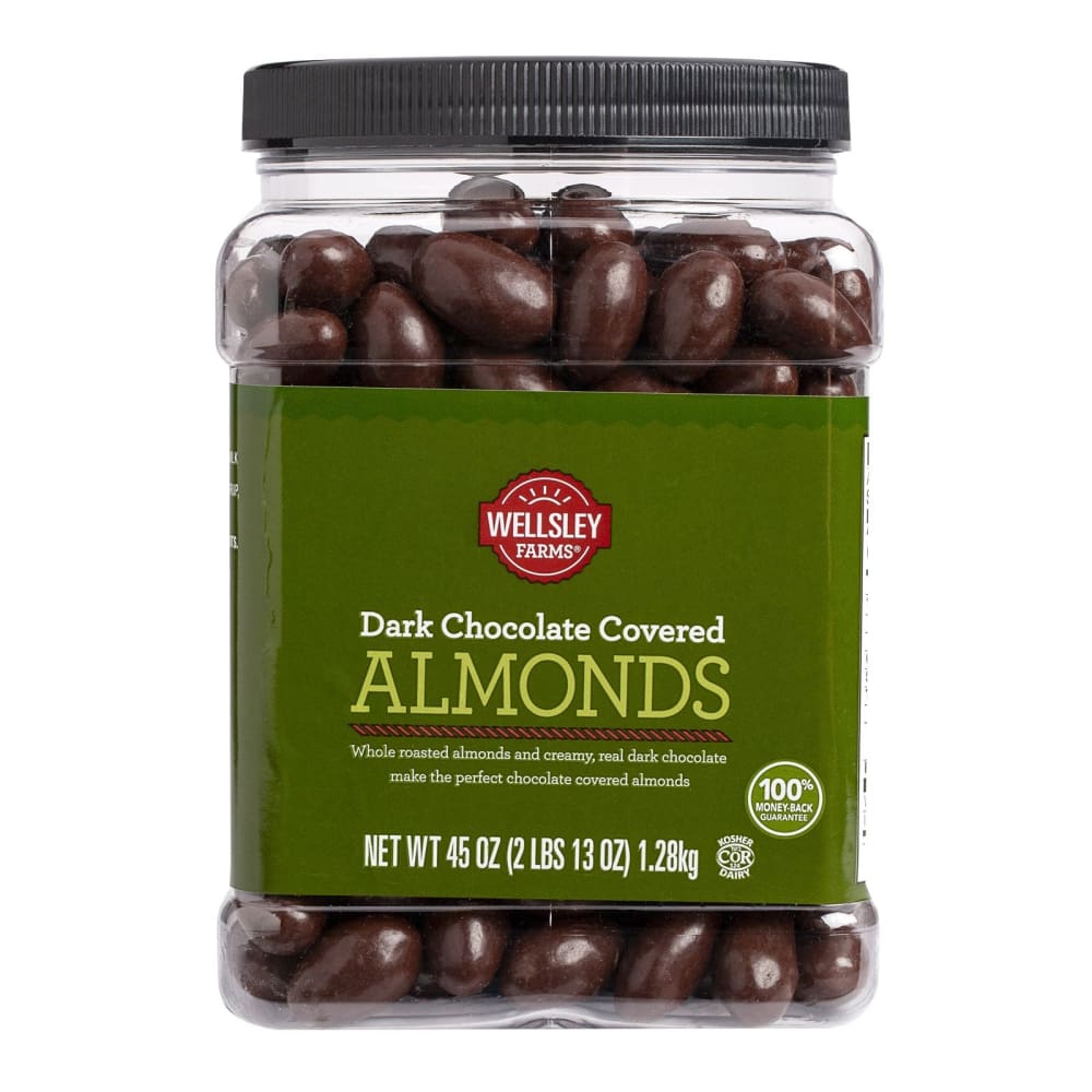 Wellsley Farms Dark Chocolate Covered Almonds 45 oz. - Wellsley Farms