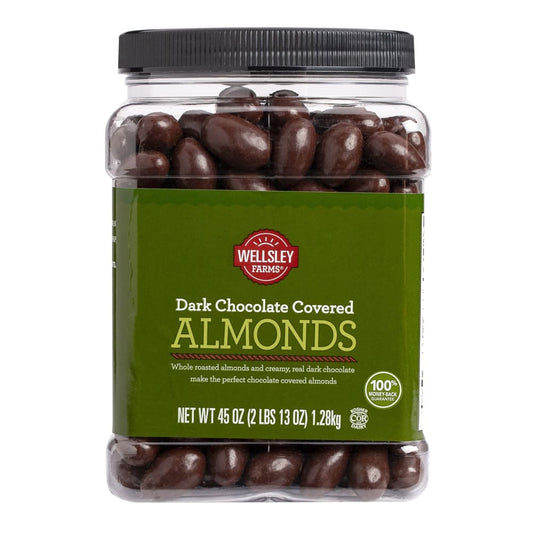 Wellsley Farms Dark Chocolate Covered Almonds 45 oz. - Wellsley Farms
