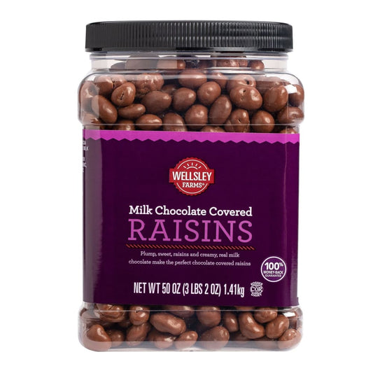 Wellsley Farms Milk Chocolate Covered Raisins 50 oz. - Wellsley Farms