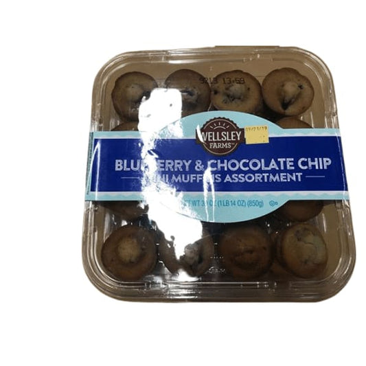 Wellsley Farms Mini Muffins, Blueberry and Chocolate Chip, 32 ct. - ShelHealth.Com